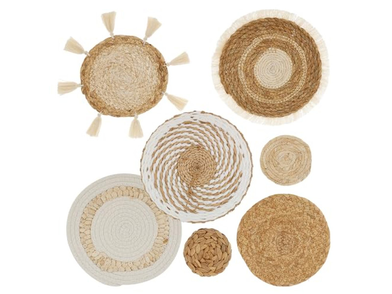 Decorazione Murale Nera Rustica Boho Singola Grigia per Soggiorno