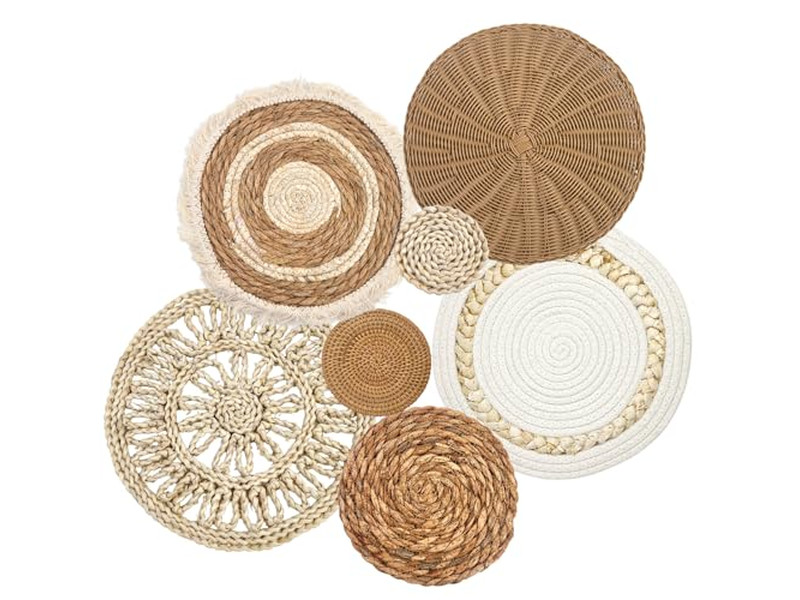 Decorazioni in Legno per la Casa con Cornice di Corda Intrecciata