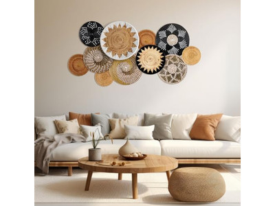 Decorazione Boho per Camera Soggiorno Parete Colorata Costiera