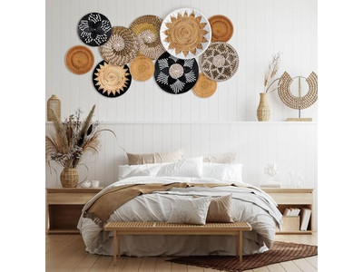 Decorazione Boho per Camera Soggiorno Parete Colorata Costiera