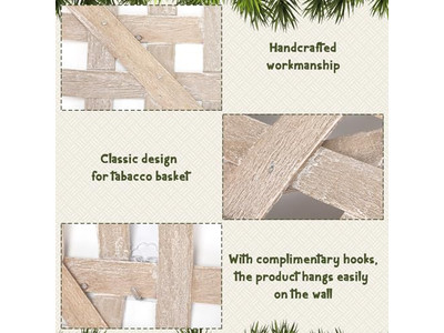 Decorazione Murale Bagno in Rattan Erba Marina Set di 3 per Ristorante