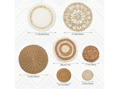 Decorazioni in Legno per la Casa con Cornice di Corda Intrecciata