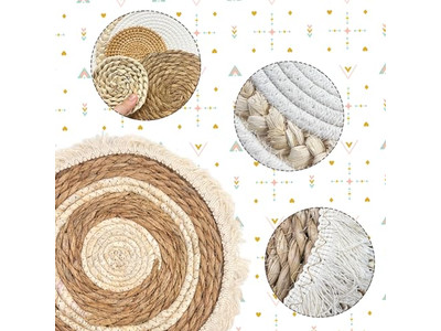 Decorazioni in Legno per la Casa con Cornice di Corda Intrecciata